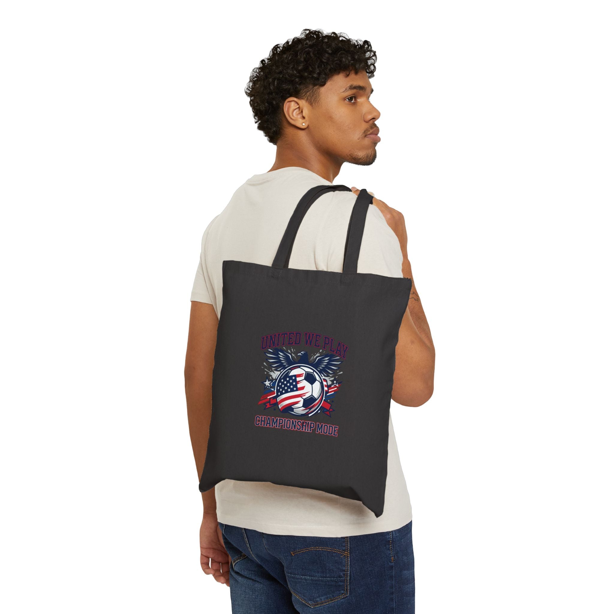 United We Play Soccer Tote, country pride retro soccer, championship season