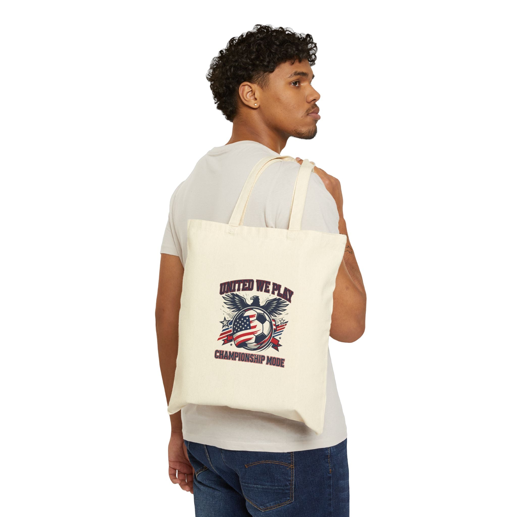 United We Play Soccer Tote, country pride retro soccer, championship season